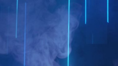 duman soyut arkaplan sisi mavi neon ışıklar