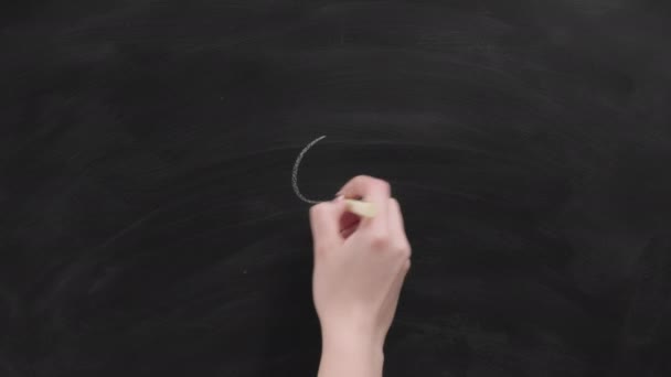 Pensamiento positivo mano femenina dibujo rayos de sol — Vídeo de stock