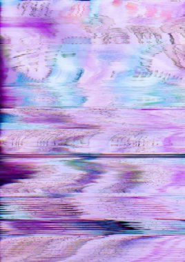 holografik arkaplan mor mavi arıza gürültüsü