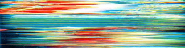 Colorato glitch sfondo blu rosso artefatti — Foto Stock