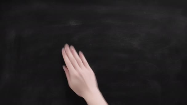 Reklamy pozadí žena ruka vymazání sada 2 gesta — Stock video