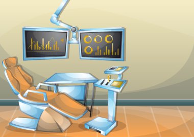 çizgi film vektör illüstrasyon iç Cerrahi operasyon oda ayrı katmanları ile