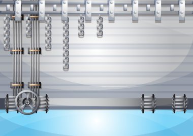 Nargile duvar ayrı katmanları ile illüstrasyon karikatür vektör