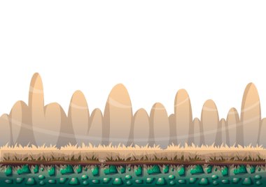 oyun sanatı ve animasyon oyun tasarım varlık için ayrılmış katmanları ile karikatür vektör doğa manzara arka plan