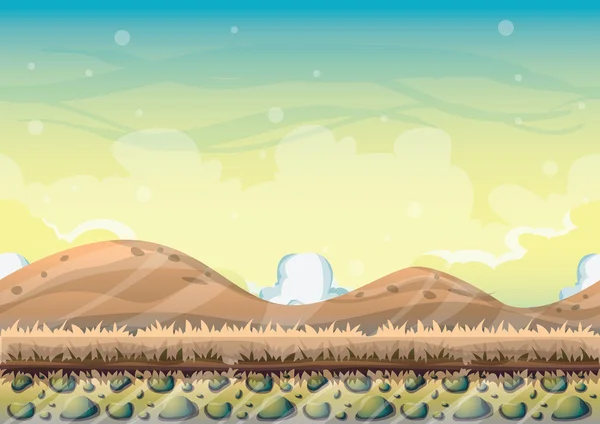 Dessin animé vecteur nature paysage arrière-plan avec des couches séparées pour l'art du jeu et de l'animation game design asset — Image vectorielle