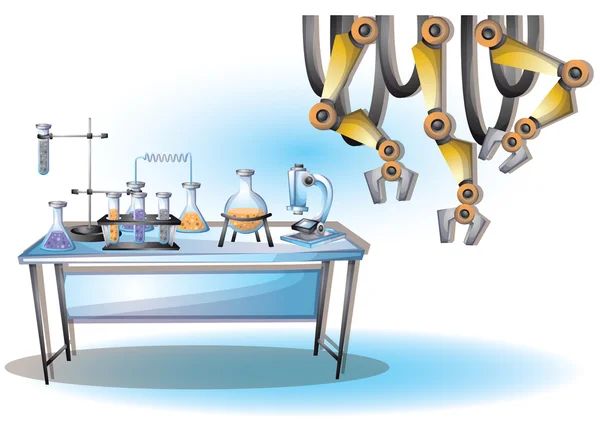 Cartoon Vektor Illustration Labor Innenraum mit getrennten Schichten — Stockvektor