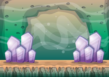 çizgi film vektör mağara oyunu ve animasyon için ayrı katmanları ile