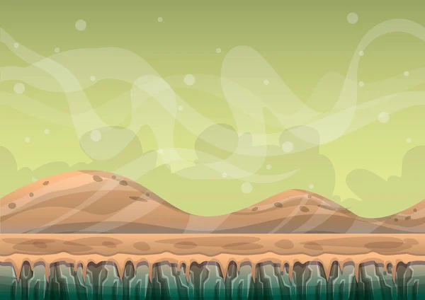 Dibujos animados vector naturaleza paisaje fondo con capas separadas para el arte del juego y la animación — Vector de stock