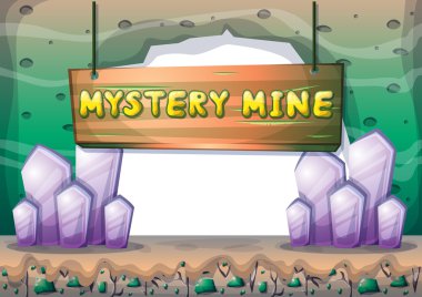 çizgi film vektör mağara oyunu ve animasyon için ayrı katmanları ile