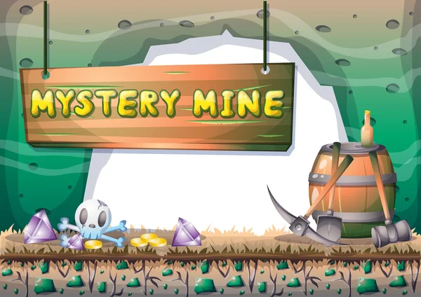 çizgi film vektör mağara oyunu ve animasyon için ayrı katmanları ile