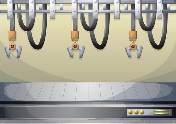 Cartoon Vektor Illustration Innenraum Fabrik Raum mit getrennten Ebenen — Stockvektor