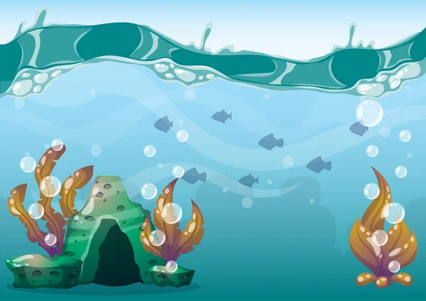 çizgi film oyun sanat ve animasyon için ayrı katmanları ile vektör sualtı arka plan