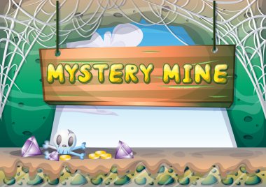 çizgi film vektör mağara oyunu ve animasyon için ayrı katmanları ile