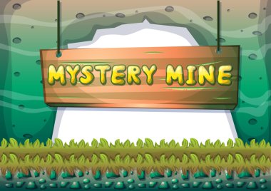 çizgi film vektör mağara oyunu ve animasyon için ayrı katmanları ile