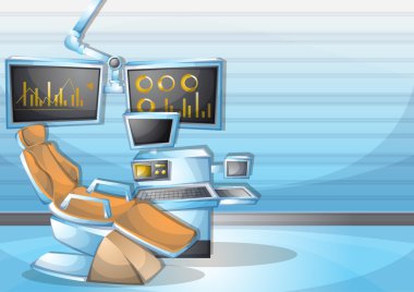 çizgi film vektör illüstrasyon iç Cerrahi operasyon oda ayrı katmanları ile