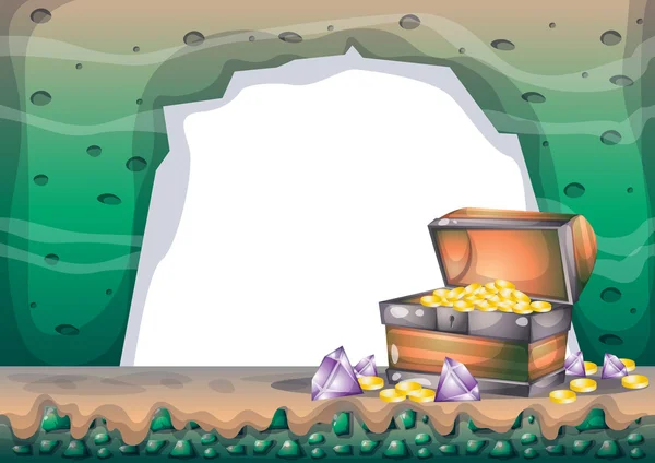 Мультипликационная векторная пещера с разделенными слоями для игры и анимации — стоковый вектор