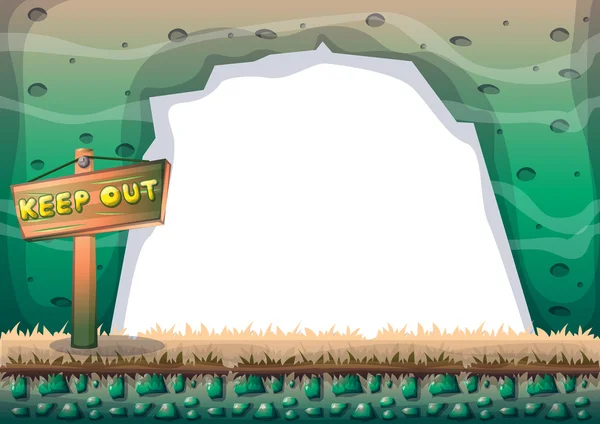 Grotte vectorielle de dessin animé avec des couches séparées pour le jeu et l'animation — Image vectorielle