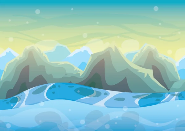 卡通矢量海背景分离层游戏美术和游戏动画 — 图库矢量图片