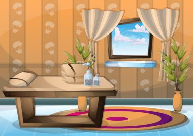 Nargile duvar ayrı katmanları ile illüstrasyon karikatür vektör