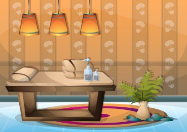 Nargile duvar ayrı katmanları ile illüstrasyon karikatür vektör