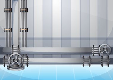 Nargile duvar ayrı katmanları ile illüstrasyon karikatür vektör