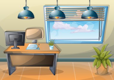 çizgi film vektör illüstrasyon iç sınıf ayrı katmanları ile