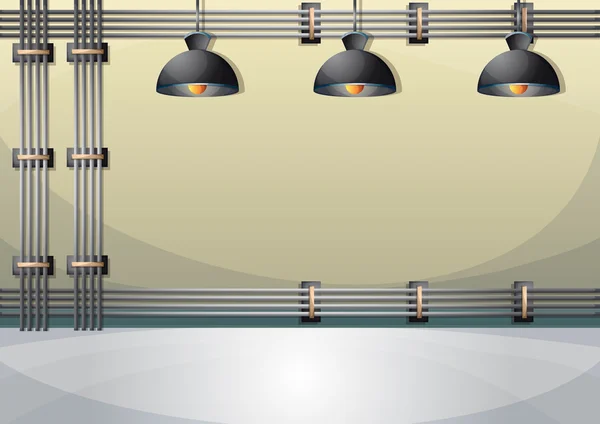 Vector de dibujos animados ilustración pared de tubería de agua con capas separadas — Vector de stock