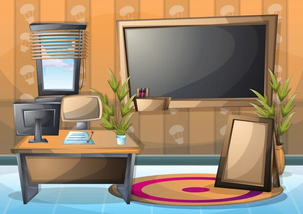 çizgi film vektör illüstrasyon iç sınıf ayrı katmanları ile