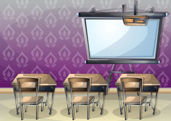 Cartoon Vektor Illustration Innenraum Klassenzimmer mit getrennten Ebenen — Stockvektor