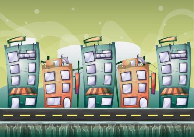 vektör nesnelerini oluşturma oyun sanat ve animasyon için ayrı katmanları ile çizgi film