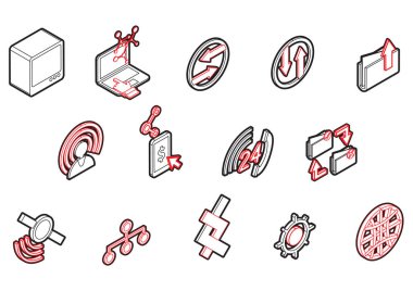 bilgi grafik bağlantı simgeleri illüstrasyon kavramı ayarla