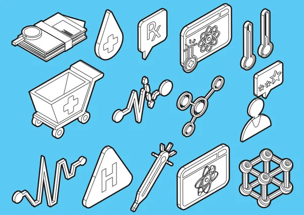 Illustration der Infografik Krankenhaus-Icons setzen Konzept — Stockvektor