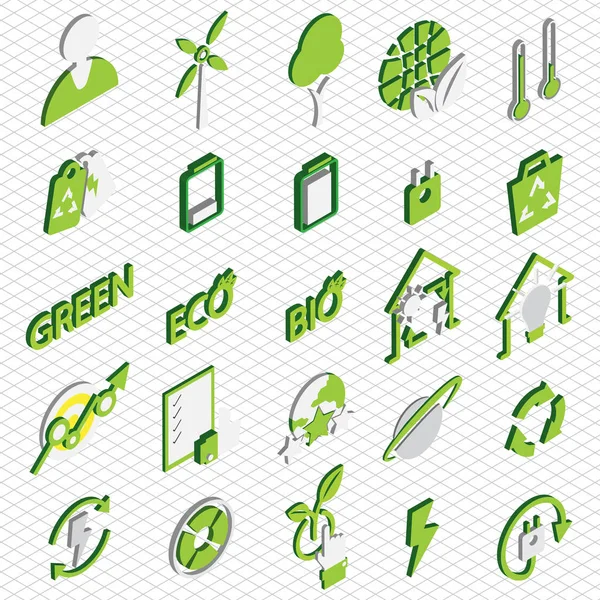 Illustration von Infografik Öko-Symbole Set-Konzept — Stockvektor