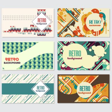 Eski retro Vintage stili arka plan tasarım şablonu