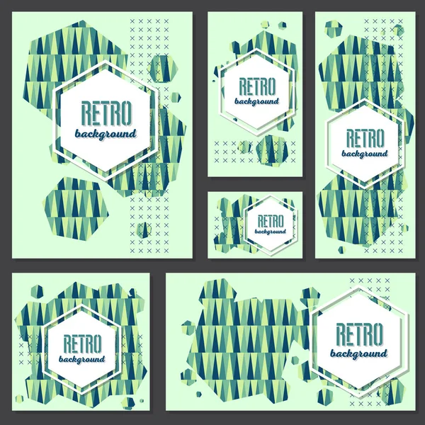 Vecchio retro stile Vintage sfondo Design Template — Vettoriale Stock