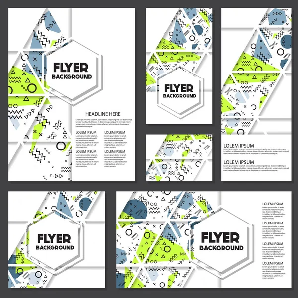 Memphis achtergrondstijl ontwerpsjabloon — Stockvector