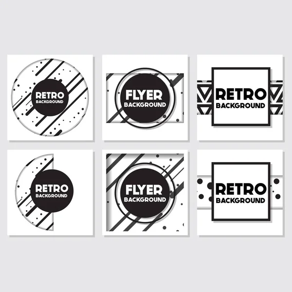 Vecchio retro stile Vintage sfondo Design Template — Vettoriale Stock