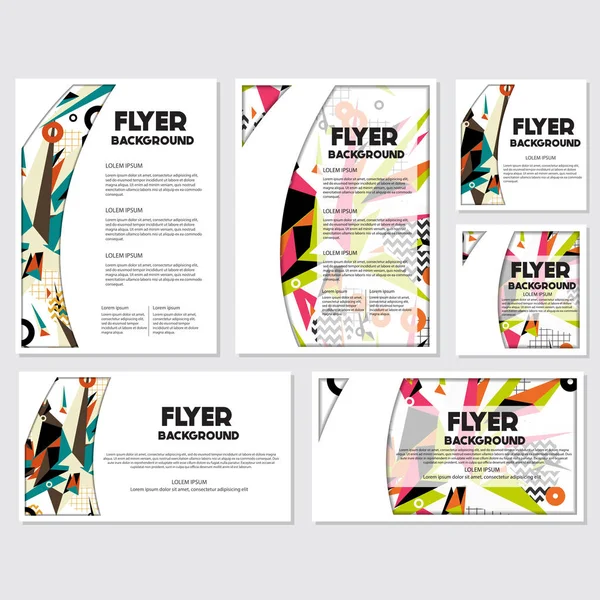 Laag Poly Flyer stijl achtergrond ontwerpsjabloon — Stockvector