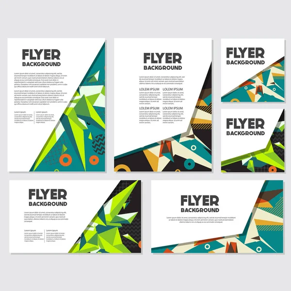 Laag Poly Flyer stijl achtergrond ontwerpsjabloon — Stockvector