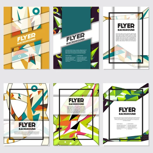 Laag Poly Flyer stijl achtergrond ontwerpsjabloon — Stockvector