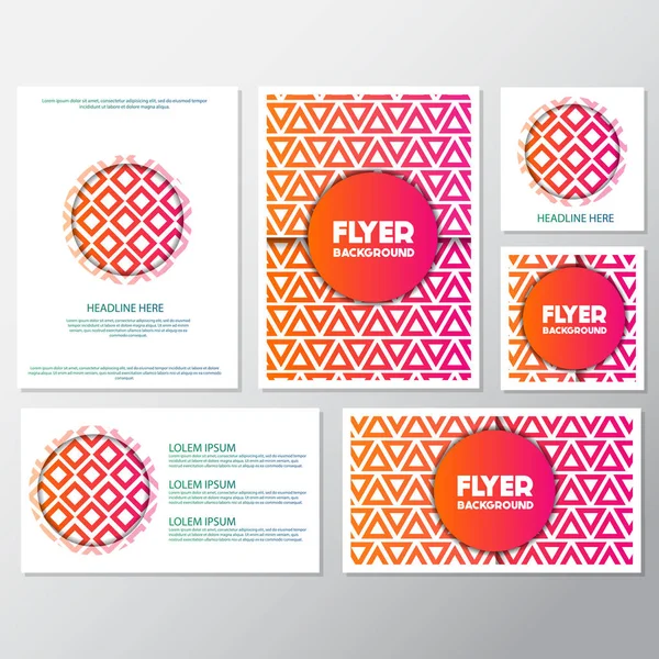 Fundo fresco flyer estilo fundo Design Template — Vetor de Stock