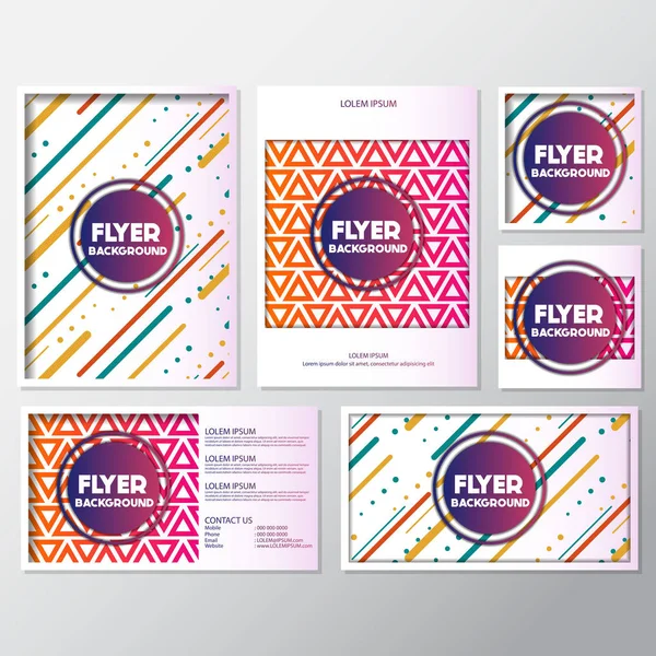 Fundo fresco flyer estilo fundo Design Template — Vetor de Stock