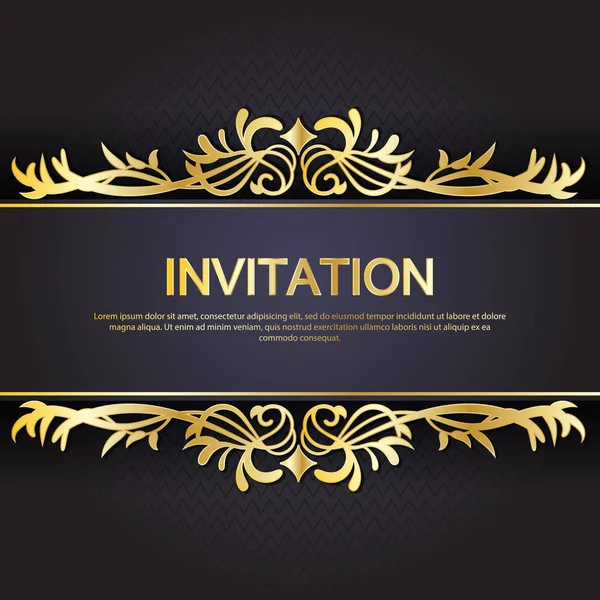 Gold Hintergrund Flyer Stil Design-Vorlage — Stockvektor