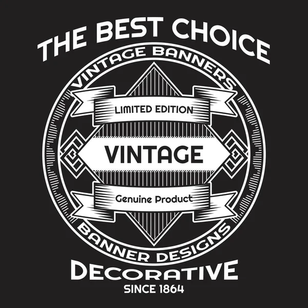 Vintage stile etichetta di sfondo Design Template — Vettoriale Stock