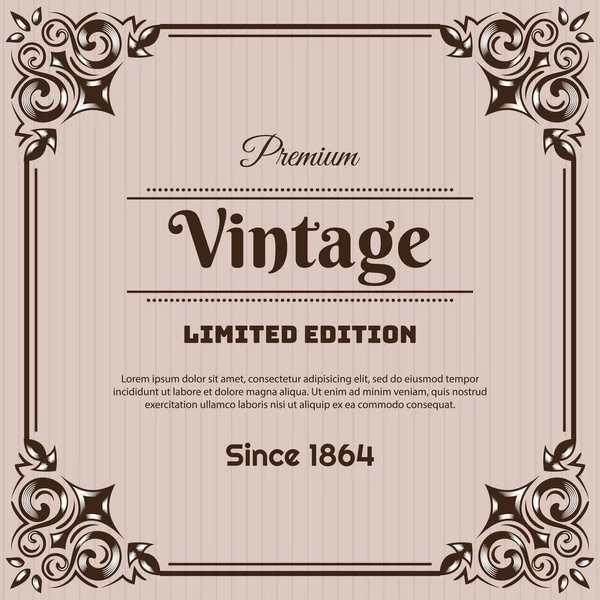 Vintage achtergrondstijl label ontwerpsjabloon — Stockvector