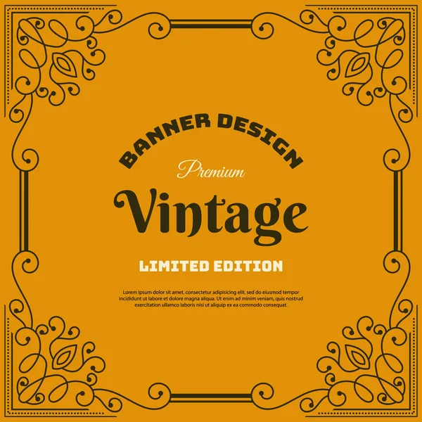 Vintage hintergrund label stil design vorlage — Stockvektor