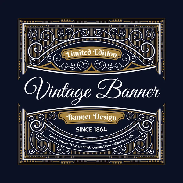 Vintage hintergrund label stil design vorlage — Stockvektor