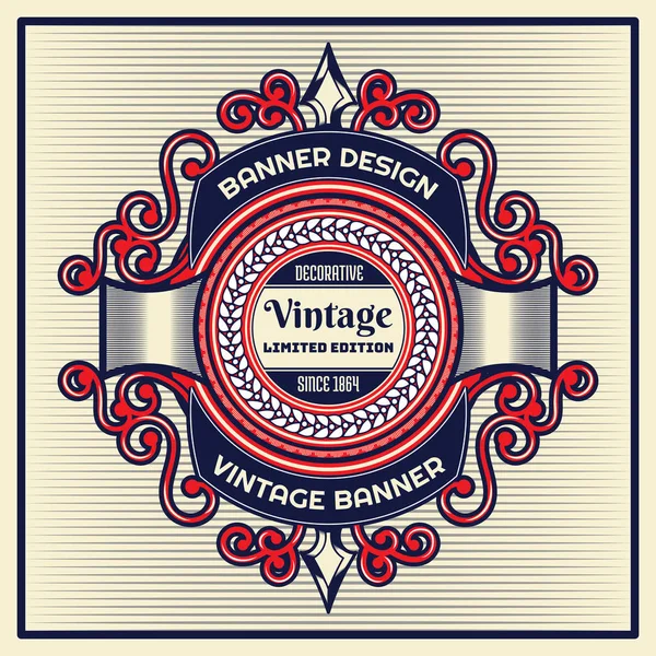 Vintage hintergrund label stil design vorlage — Stockvektor