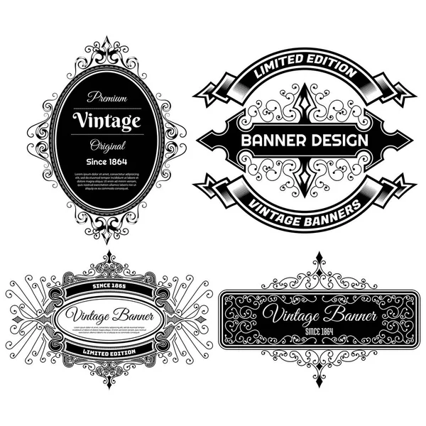 Modèle de conception d'étiquette de fond Vintage — Image vectorielle