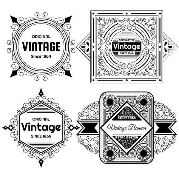 Vintage pozadí popisek šablony návrhu — Stockový vektor